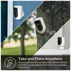 TP-Link Kasa Smart Wire-Free Camera System KC300S2, 2x Camera 1x Hub - Image 2